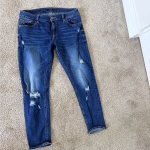 Miss Me Distressed Dark Blue Skinny Jeans